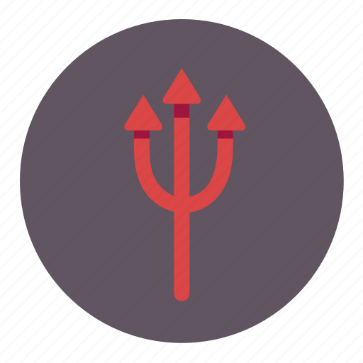 Devil, halloween, horror, red, scary, trident icon - Download on Iconfinder