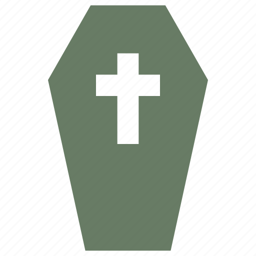 Casket, coffin, cross, halloween icon - Download on Iconfinder