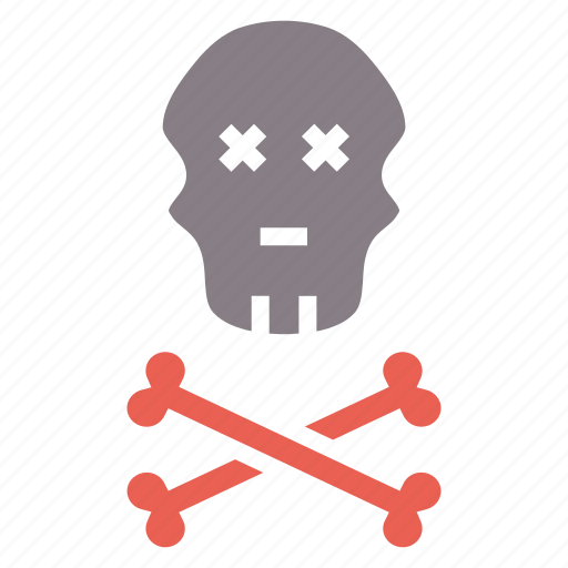 Bones, caution, crossbones, danger, jolly roger, pirate, skull icon - Download on Iconfinder