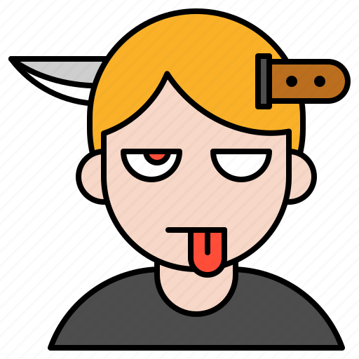 Avatar, halloween, head, knife, spooky icon - Download on Iconfinder