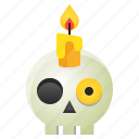 avatar, candle, halloween, skull, spooky