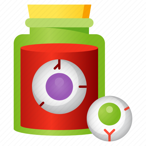 Bottle, disgusting, eyeball, halloween, spooky icon - Download on Iconfinder