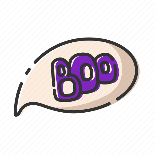 Boo, halloween, speech bubble, text cloud icon - Download on Iconfinder