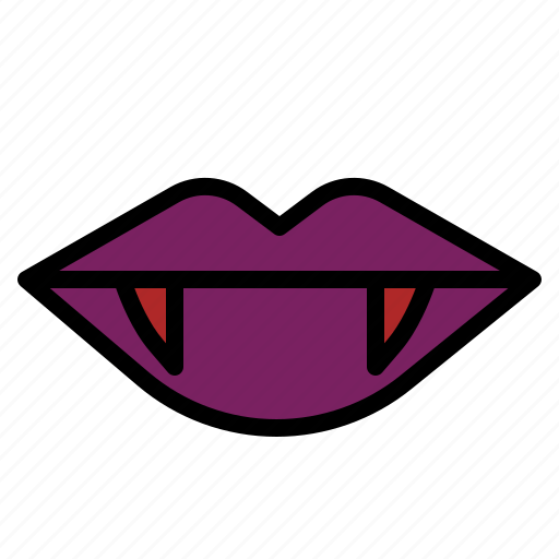 Blood, canine, halloween, lip, teeth, vampire icon - Download on Iconfinder