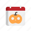 event, pumpkin, scary, halloween, date, day, calendar 