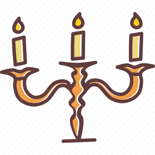 Candelabra, candle, halloween, light, stand, wax icon - Download on Iconfinder
