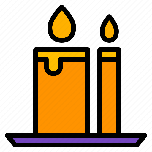 Candle, candlelight, candlestick, fire, halloween icon - Download on Iconfinder