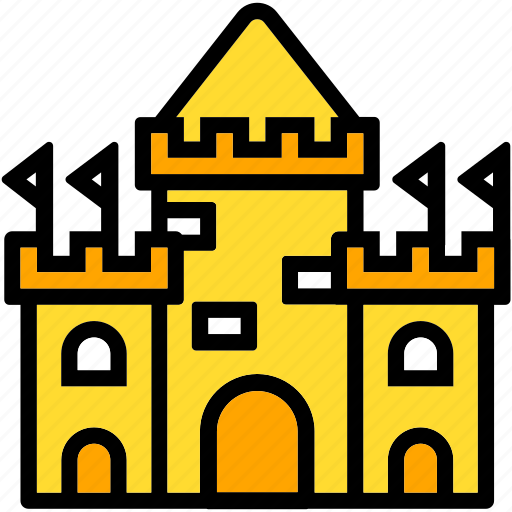 Abandoned, architecture, building, castle, landmark icon - Download on Iconfinder