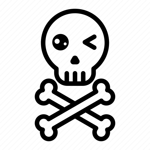 Bones, emoji, halloween, halloween emoji, pirate, skull, skull emoji icon - Download on Iconfinder
