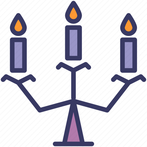 Candelabra, candle, light, halloween, christmas icon - Download on Iconfinder