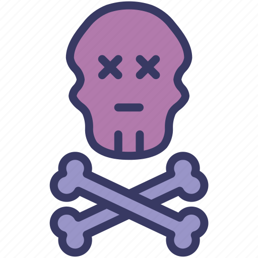 Skull, halloween, crossbones, bone icon - Download on Iconfinder