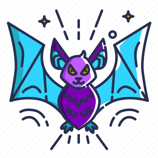 Bat, black, animal, fly, vampire, night, wing icon - Download on Iconfinder