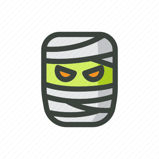 Bandage, ghost, green, halloween, head, mummy icon - Download on Iconfinder