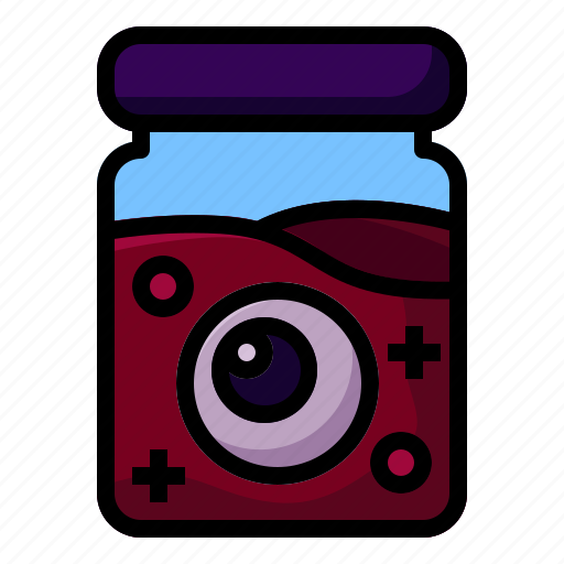 Bottle, eye, eyeball, halloween, horror, spooky icon - Download on Iconfinder