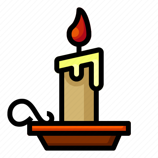 Candle, candlelight, fire, flame, halloween icon - Download on Iconfinder