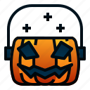 basket, candy, halloween, jack o&#x27; lantern, pumpkin, scary, spooky