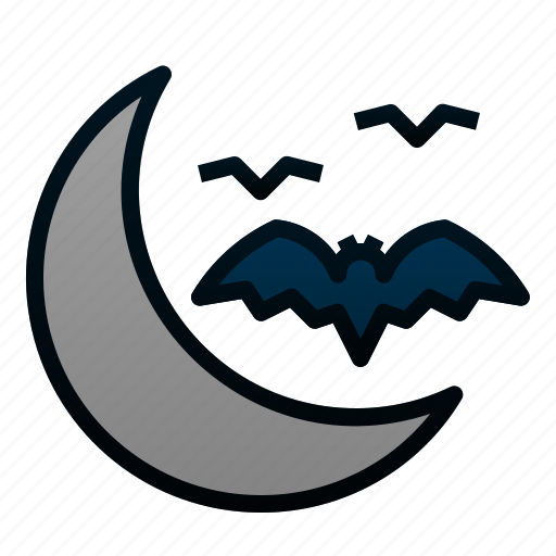 Bat, halloween, horror, moon, night, scary, spooky icon - Download on Iconfinder