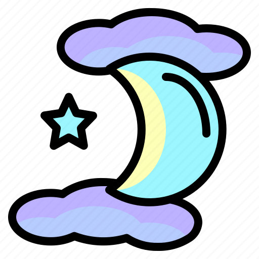 Half, universe, moon, satellite, astronomy, space, night icon - Download on Iconfinder