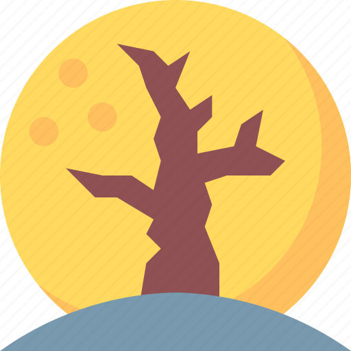 Dry, halloween, moon, night, tree icon - Download on Iconfinder