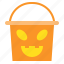 bucket, halloween, horror, scary, spooky, trick or treat 