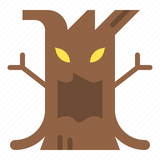 Character, halloween, horror, scary, spooky, spooky tree, tree icon - Download on Iconfinder