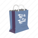 halloween, holidays, horror, paper bag, spooky, trick or treat, trick or treat bag