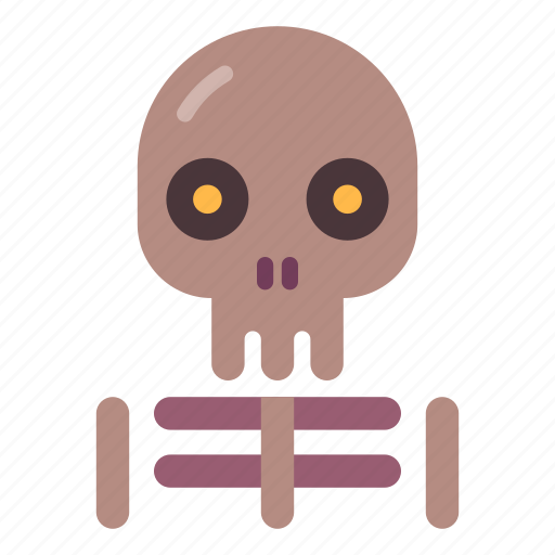 Bone, halloween, holiday, horror, scary, skeleton, skull icon - Download on Iconfinder