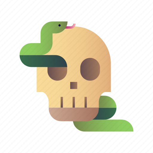 Danger, halloween, serpent, skeleton, skull, snake, spooky icon - Download on Iconfinder