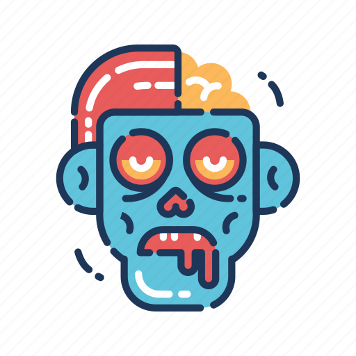 Zombie, brains, dead, halloween icon - Download on Iconfinder