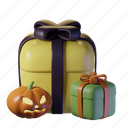 gift, gift box, halloween, pumpkin 