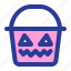 bucket, candy, basket, sweet, holiday, halloween 