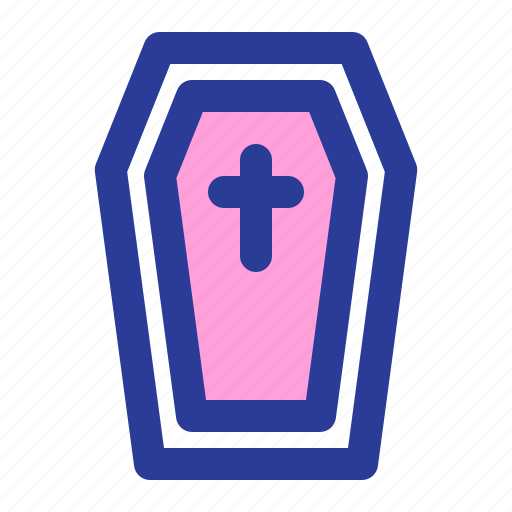 Coffin, death, burial, funeral, cross, casket icon - Download on Iconfinder