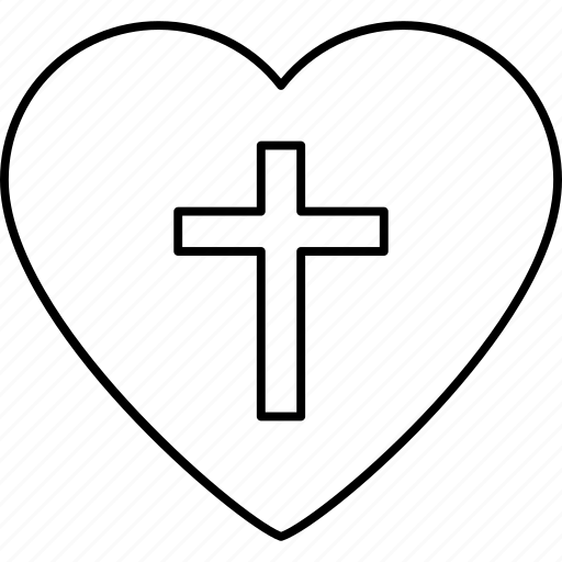 Christian, cross, favorite, heart icon - Download on Iconfinder