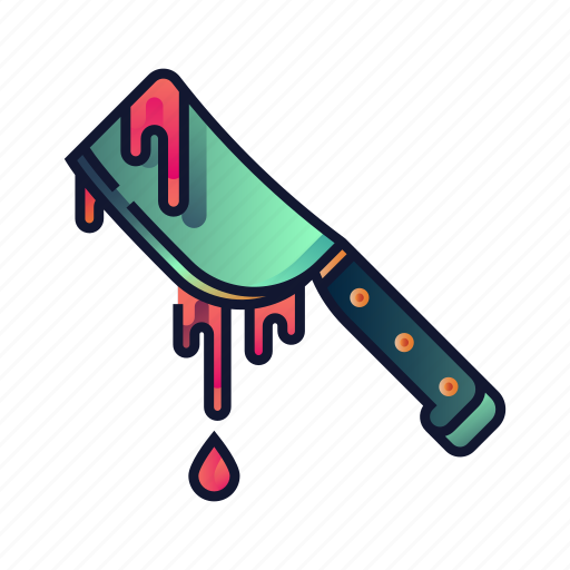 Bloody, butcher, cleaver, halloween, horror, knife, murder icon - Download on Iconfinder