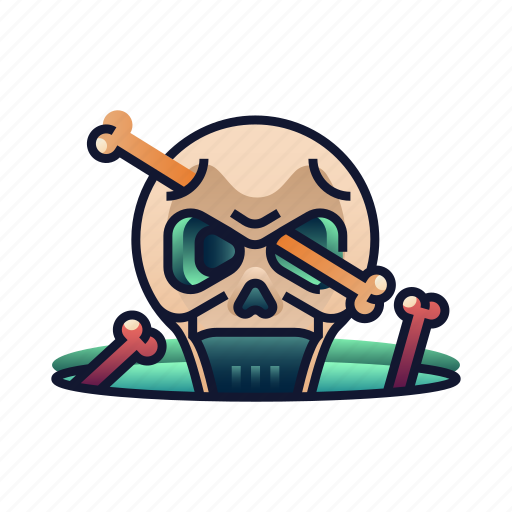 Bone, danger, dead, halloween, skeleton, skull, spooky icon - Download on Iconfinder