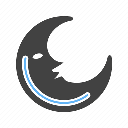 Circle, half moon, midnight, moon, moonlight, semi circle, star icon - Download on Iconfinder