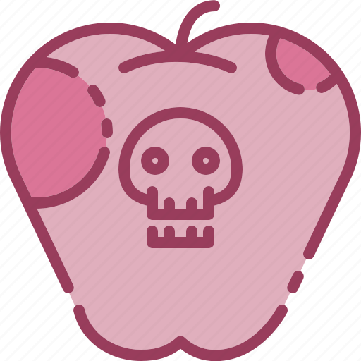 Apple, halloween, monotone, poison, skull icon - Download on Iconfinder