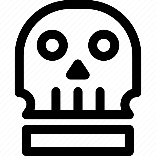 Outline, halloween, skull, skull icon icon - Download on Iconfinder