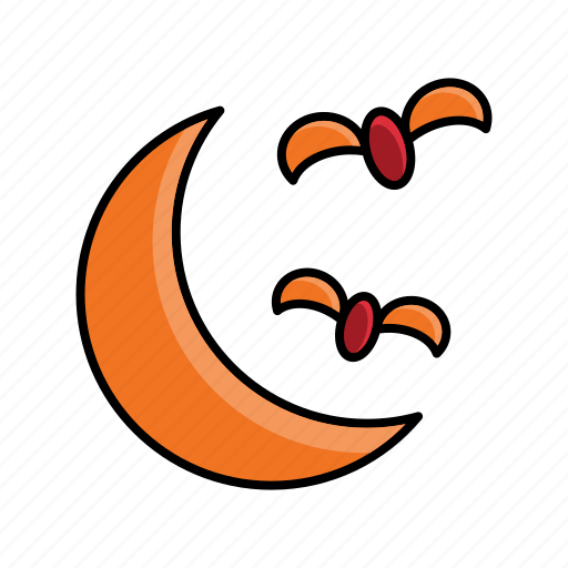 Night, halloween, bat, moon icon - Download on Iconfinder