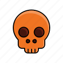skull, dead, head, halloween