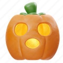 confused, pumpkin, halloween, horror, character, expression, spooky, scary, face