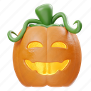 happy, pumpkin, halloween, horror, character, expression, spooky, smile, face 