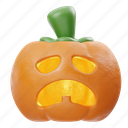 sad, pumpkin, halloween, horror, character, expression, spooky, face, scary 