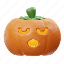 sleeping, pumpkin, halloween, horror, character, expression, spooky, scary, face 