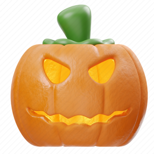 Smiling, pumpkin, halloween, horror, character, expression, spooky 3D illustration - Download on Iconfinder
