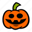 emoji, halloween, pumpkin, smile 