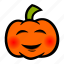 blushing, emoji, halloween, pumpkin 