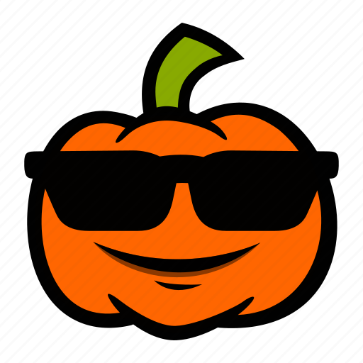 Cool, emoji, halloween, pumpkin, sunglasses icon - Download on Iconfinder