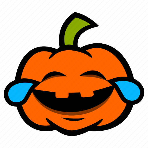 Cry, emoji, halloween, laugh, pumpkin, tears icon - Download on Iconfinder