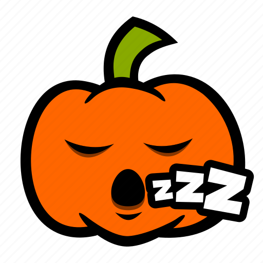 Emoji, halloween, pumpkin, sleepy, snooze icon - Download on Iconfinder